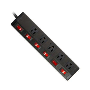 China 5 outlet Metal America Type Extension Socket With On/Off Switch, Surge factory
