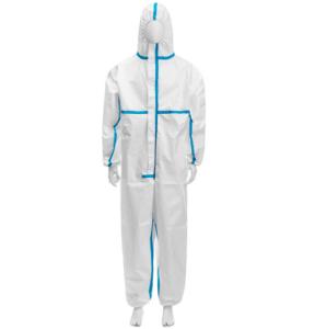 China Full Body Personal Disposable Protective Suit For Hospital 78G Composite Material factory