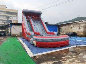China 9.6x4x5.4m Commercial Inflatable Slide Bouncy Games Logo Printing factory