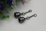 DIY high-grade leather accessories 10mm gold metal tassel hat bell charm for bag