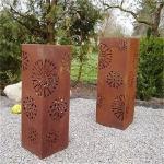 10W 12W Corten Steel Bollard Lights Rust Color Outdoor Decoration Lighting