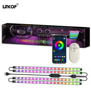 China Magic Car Usb Rgbic Led Strip Lights Underfoot Car Voice Control Addressable factory