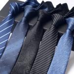 Solid Mens Skinny Ties for Wedding Suits Woven Silk Ties in Sophisticated Gift