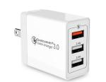 White PD Phone Charger 3 Port USB Fast Charger OEM ODM