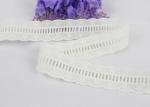 2.5cm Floral Embroidery Cotton Eyelet Lace Trim By The Yard For Handicraft