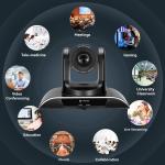 10X Zoom Video Conference Webcam Simultaneous IP Live Streaming Cameras HDMI