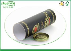 China Metal Cap Wine Gift Tube Round Paper Mailing Postal Tubes Eco - Friendly factory