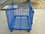 Galvanized / Powder Coating Metal Pallet Cages For Small Parts Storage