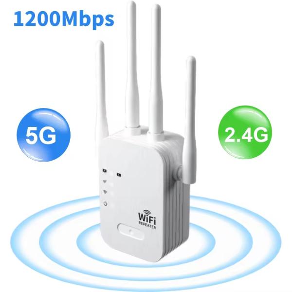Long Range 1200mbps 5g Wifi Booster Outdoor WiFi Extender Dual Band 2.4G 5GHz