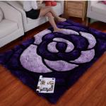 Flower Polyester Shaggy Carpet Area Rug Rose design Different size carpet