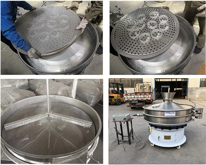 Automatic Stainless Steel Flared Vibrating Sieve Machine Powder Liquid Sifter