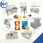 popular potato finger chips making machine half fried french fries machine
