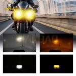 80V LED Work Light Metal White Yellow Dual Color Flashing Motorcycle Spare Parts
