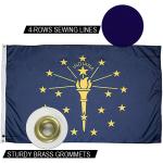 3x5ft State Of Indiana Flag Outdoor Heavy Duty Dupont Nylon US Flags