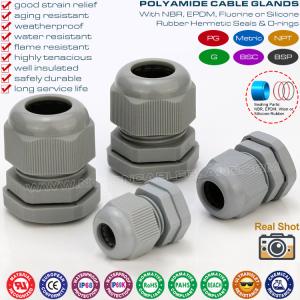 China Polyamide Cable Glands PG7~PG48, Nylon Cable Strain Reliefs M12~M75, Dark-grey Ral 7005, IP69K &amp; IP68 factory