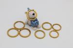 Top Quality metal split key ring customized OEP antique gold iron key ring