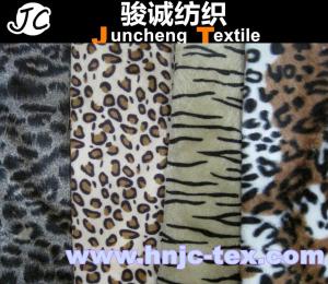 China printed plush velboa fabric printed knitted fleece fabric animal pictures print fabric factory