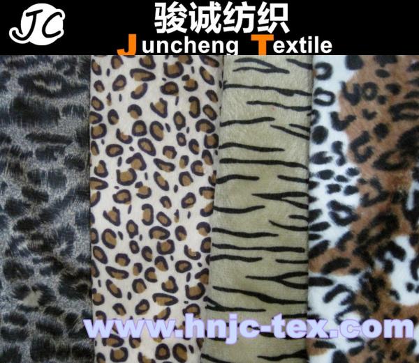 printed plush velboa fabric printed knitted fleece fabric animal pictures print