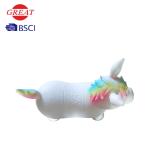 Rainbow Horse Design Bouncy Animal Hopper With Blue Eyes Water Resistant