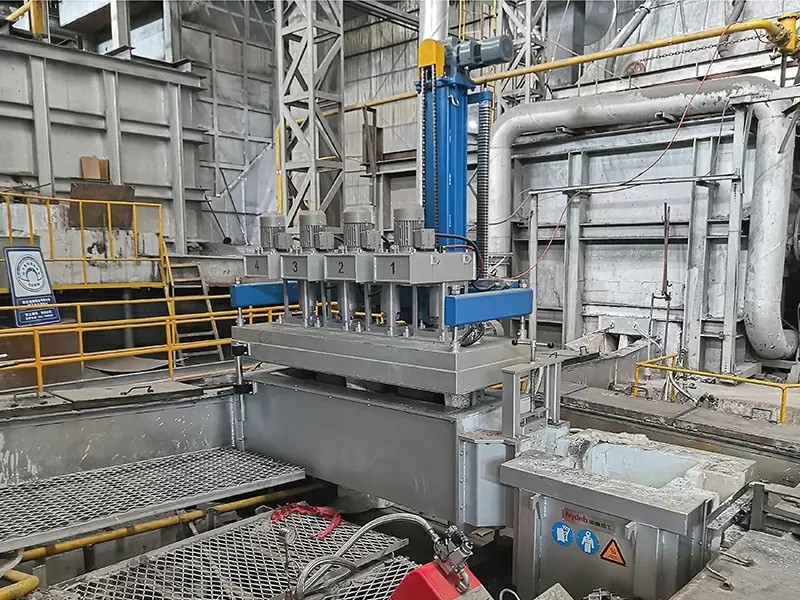 Launder Type In Line Rotor Degassing Unit With Adjustable Refined Gas Flow Rate
