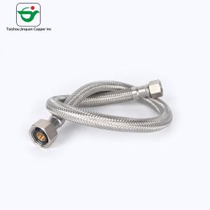 China Water Connector 3/4''X3/4'' FIP 24 Inch 2 Way Flexible Brass Hose factory