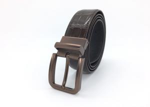 China Rotate Buckle Reversible 3.5CM Mens Casual Leather Belt factory