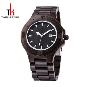 China Black Mens Watch Wood Face All Made Out Of Wood Miyota Movement factory