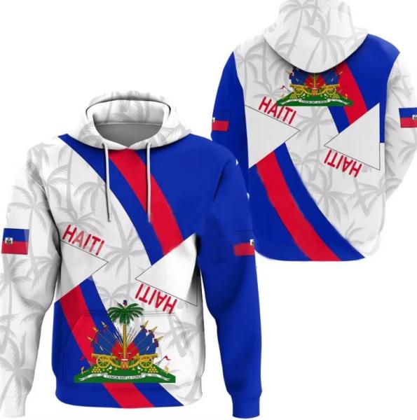 Custom Name Number Haitian Full Sublimation Sweatshirt Nation Flag Country