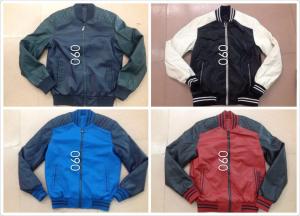 China 060 Men's pu fashion jacket coat stock factory