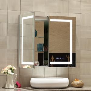China Installation Type Wall Mounted Bathroom Cabinet with LED Lights and Magnifying Glass factory