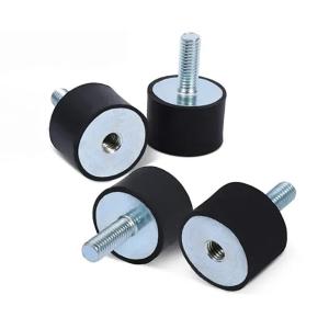 Non-slip Threaded Rubber Shock Absorber Custom Silicone Rubber Parts Industrial