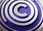 Double Color Circular Silicone Patches With 3D Embossed Brand Name Logo