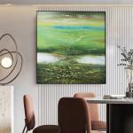 Hand Painted Abstract Flower Oil Painting Colorful Wall Art Decor Canvas