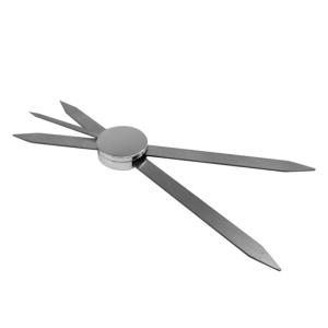 China Aluminum Alloy Compass Eyebrow Ruler Adjustable Accurate Positioning Brow Measuring Tool factory