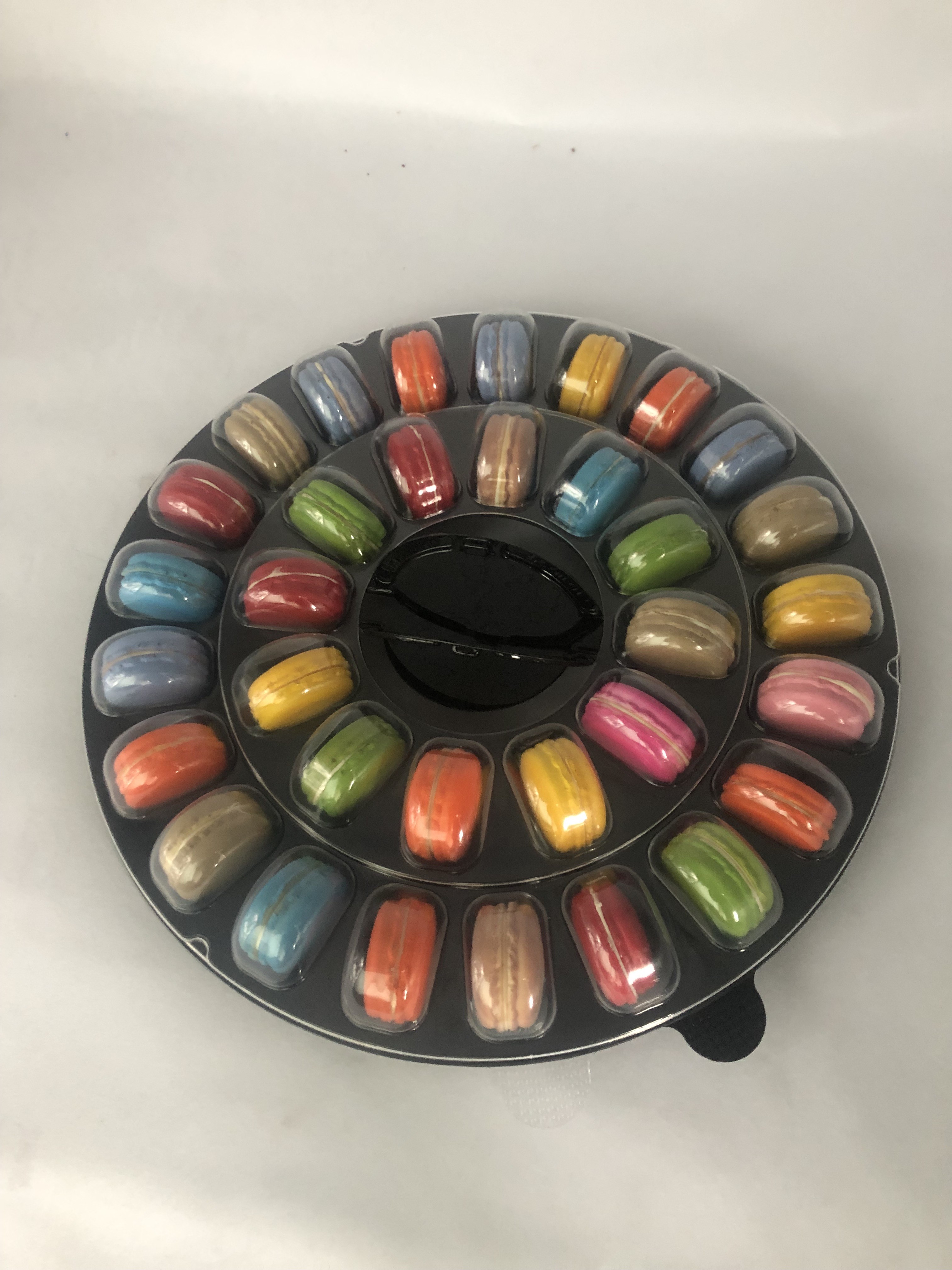 1mm PET One Dozen Macaron Gift Boxes Clamshell Plastic Cookie Tray Packaging