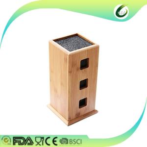 China Multi-functional bamboo knife cutter storage holder knife block factory