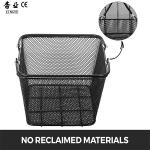 Black Supermarket Shopping Basket Custom Logo Steel Hand Basket