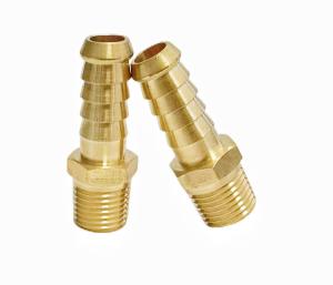China 3/8&quot; Barb X 3/8&quot; NPT Male Brass Hose Barb Fittings CNC factory