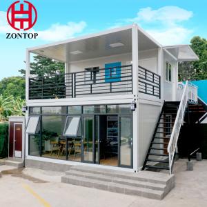 China Zontop morden quick concrete luxury ready prefabricated home prefab bolt container house factory