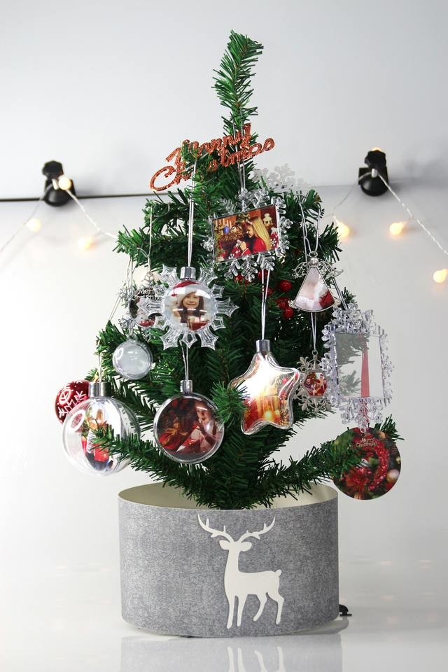 Blank High Transparent Plastic Sublimation Christmas Snowflake Ball Ornaments