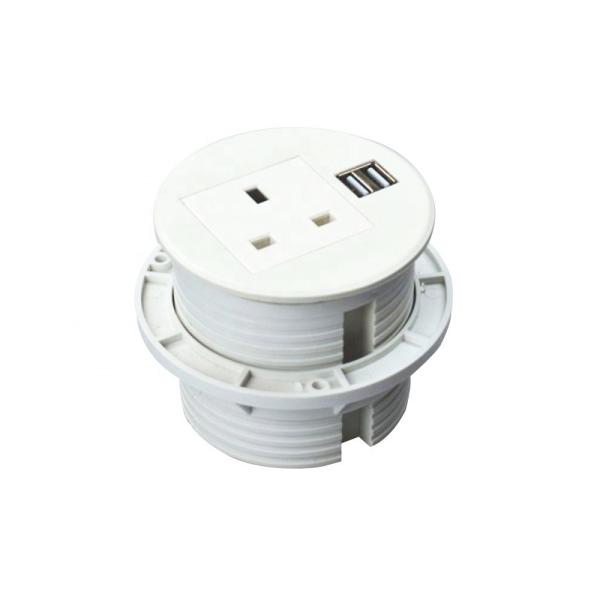 ABS Material Conference Table Desktop Electrical Power Socket / Round Power