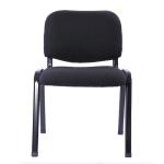 Black Ergonomic Office Chair Fixed Armrest Mesh + Foam Seat Material