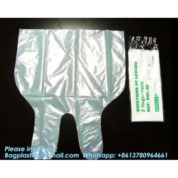 Disposable Non-Slip Finger Stall Finger Cot 2 Finger-gloves, Medical Using Individual Disposable Plastic Finger Cot