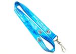Blue Dye Sublimation Lanyards For Soccer Competition Neck Strap 900*20mm