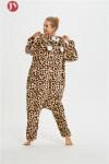 Wholesale Leopard Print Adult Onesie Adult Animal Leopard pajamas kigurumi