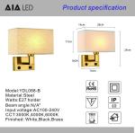 USB hotel bedside lamp bedroom bedhead wall lamp indoor fabric shade modern