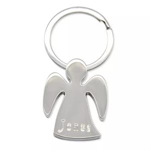 China Silver Personalised Engravable Keyrings Hard Enamel Silkscreen Printing factory