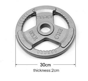 China dia50mm hammertone gray weight plates plate with Three grip handles factory