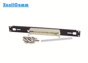 China 1U 19 Inch Rack Mount Phone Patch Panel 50 Pairs 110 Wiring Block Space Saving factory