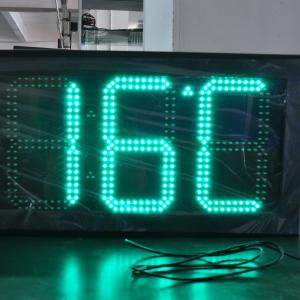 China Gas Station Outdoor 12 Inches LED Time and Temperature Panel for Advertising Publish factory